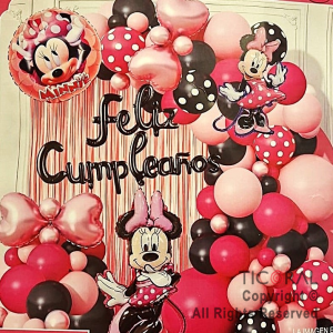 SET DE GLOBOS ARCO XL MINNIE XSR 68 UNIDADES